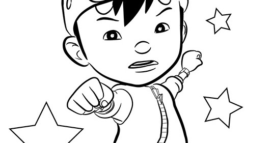 gambar mewarnai kartun boboiboy 